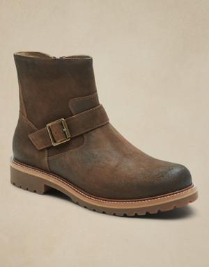 Heritage Rider Leather Moto Boot brown