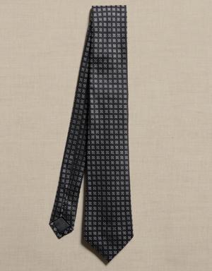 Micro Dot Silk Tie black