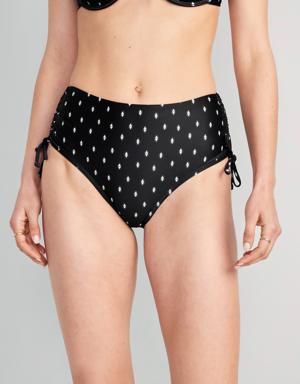 Old Navy High-Waisted Tie-Cinched Bikini Swim Bottoms for Women multi