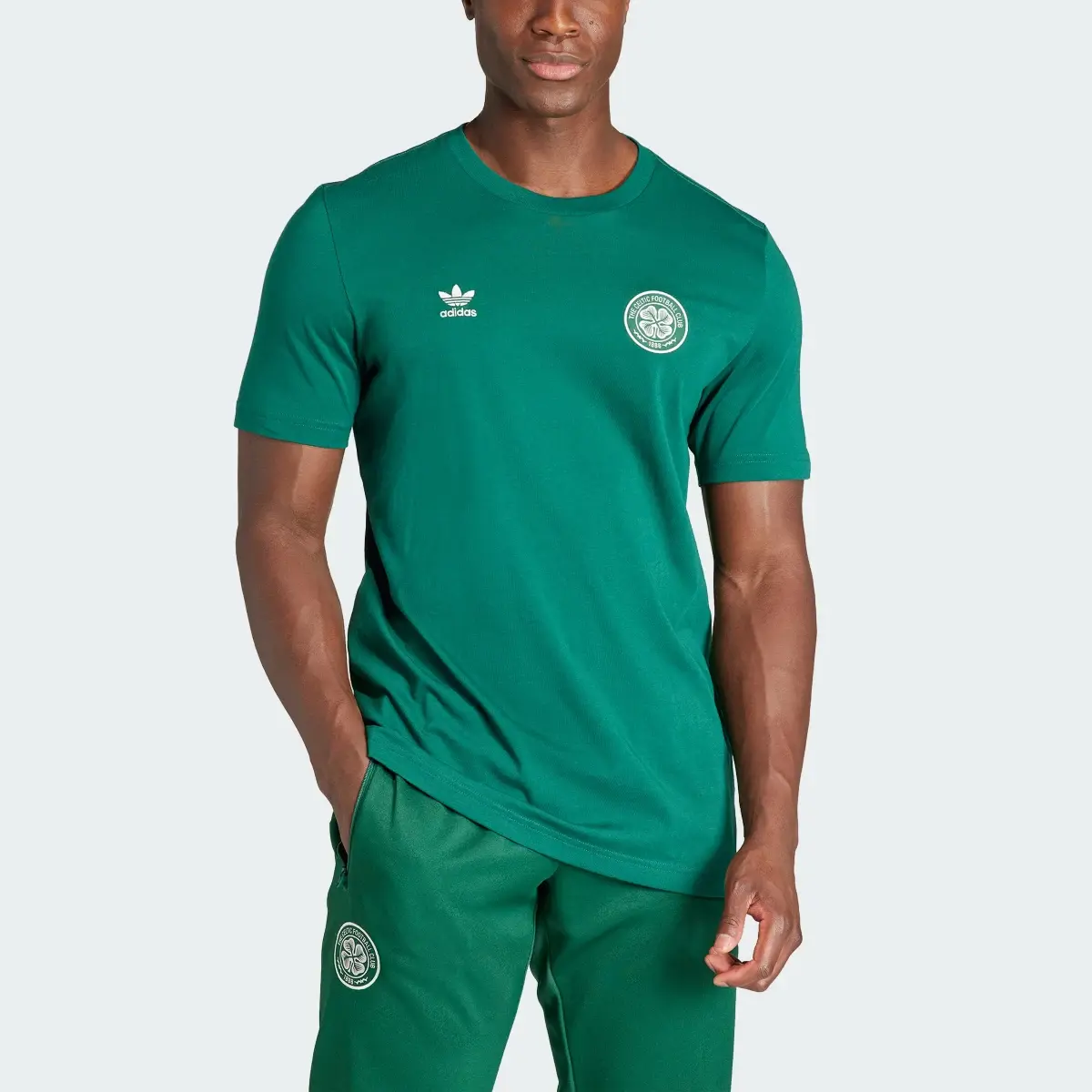 Adidas Celtic FC Essentials Trefoil T-Shirt. 1