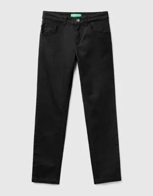 five-pocket slim fit trousers