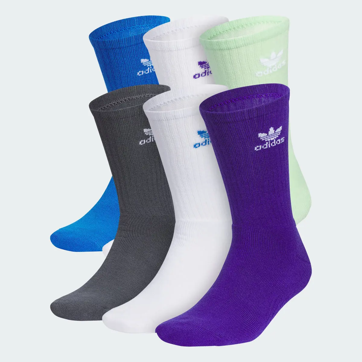 Adidas Trefoil Crew Socks 6 Pairs. 2