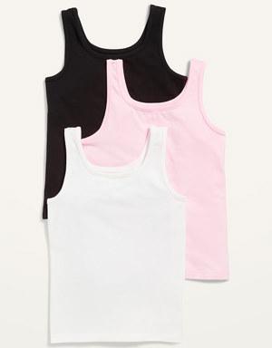 Square-Neck Tank Top 3-Pack for Girls