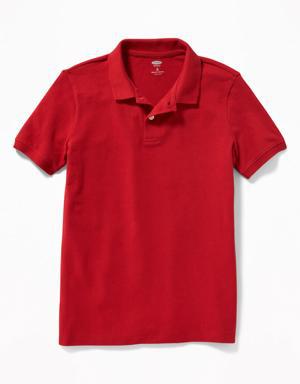 Old Navy School Uniform Pique Polo Shirt for Boys red