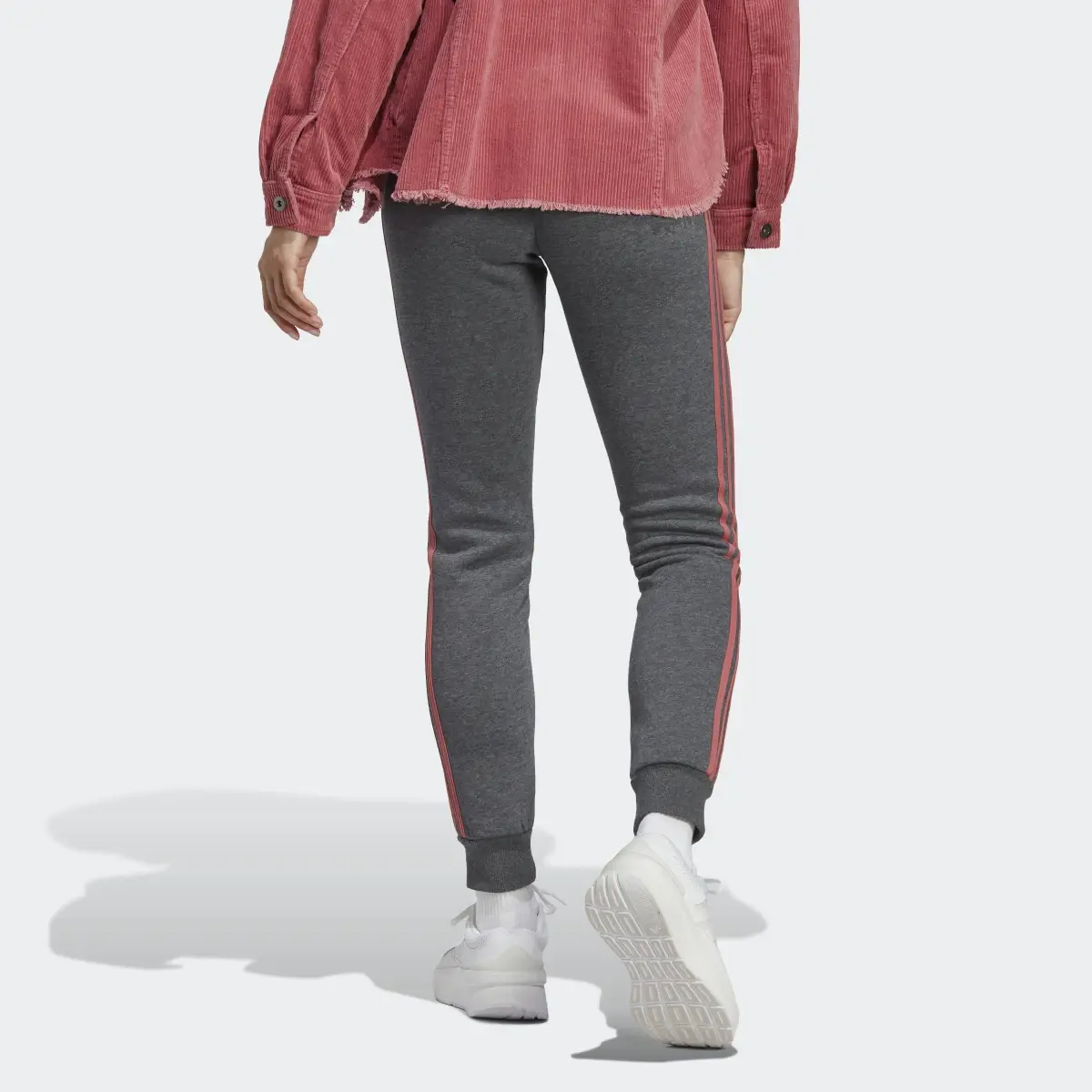 Adidas Essentials Fleece 3-Stripes Pants. 2