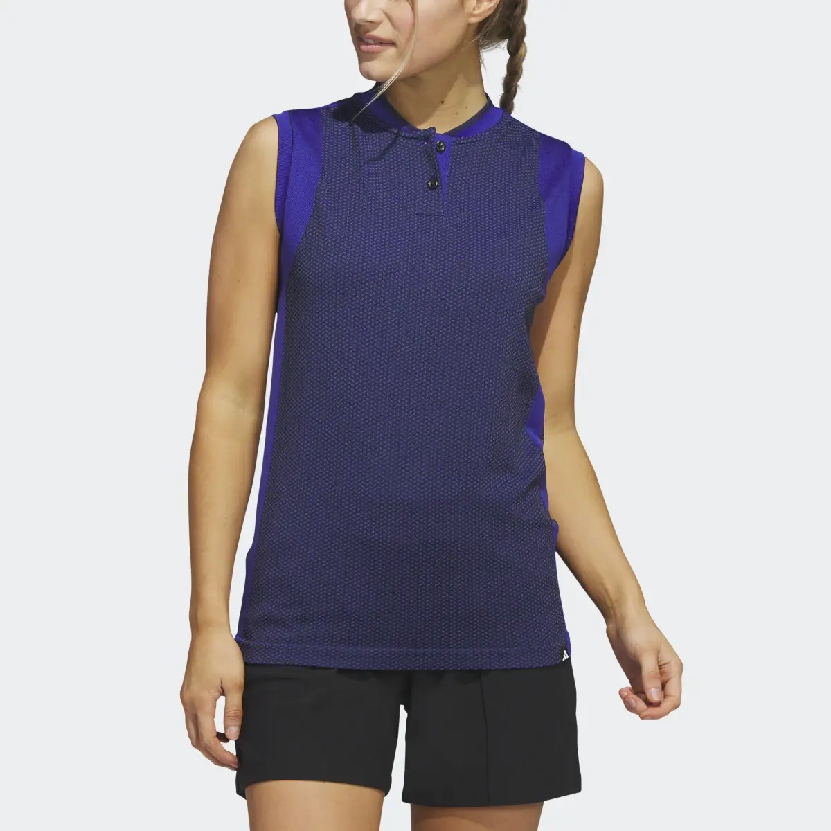 Adidas Ultimate365 Tour Sleeveless Primeknit Golf Polo Shirt. 1