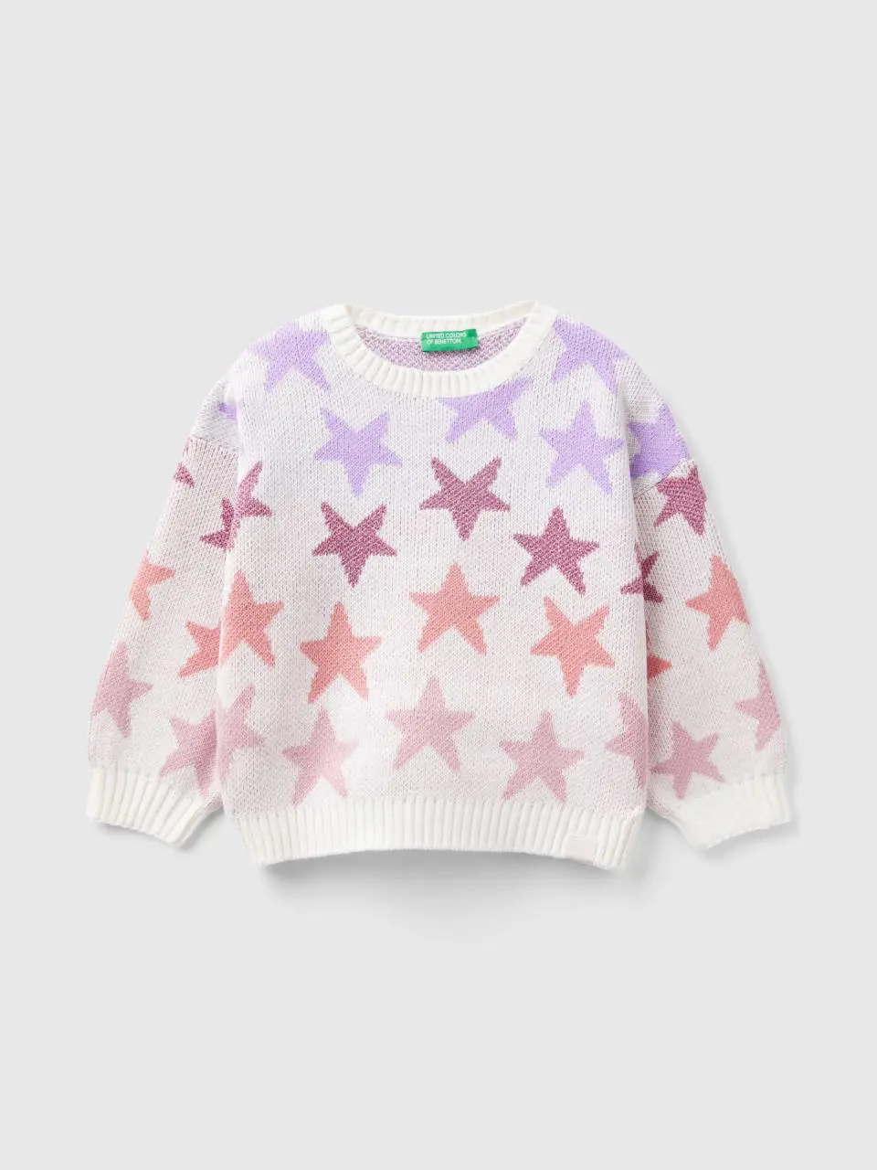 Benetton warm sweater with lurex stars. 1