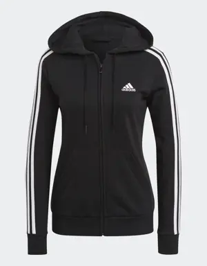 Adidas Veste à capuche Essentials French Terry 3-Stripes Full-Zip