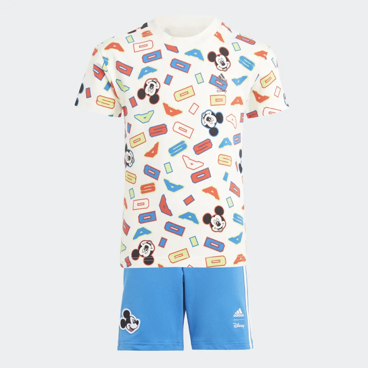 Adidas Conjunto camiseta y pantalón corto adidas x Disney Mickey Mouse. 1