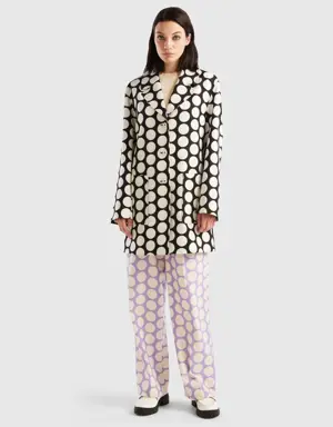 coat with polka dot print
