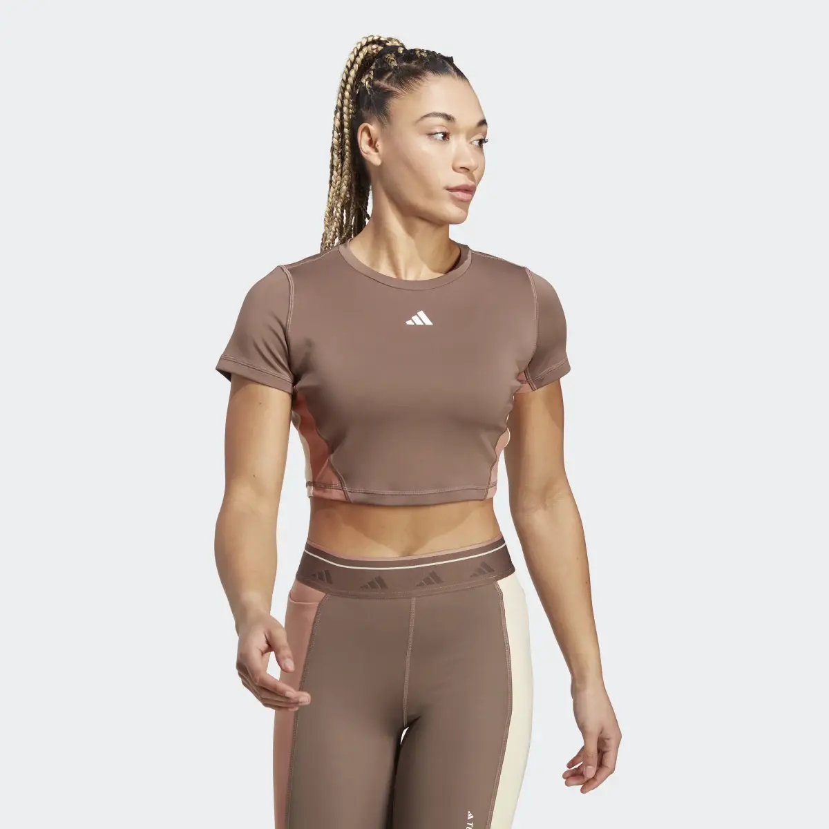 Adidas Training Colorblock Crop Top. 2