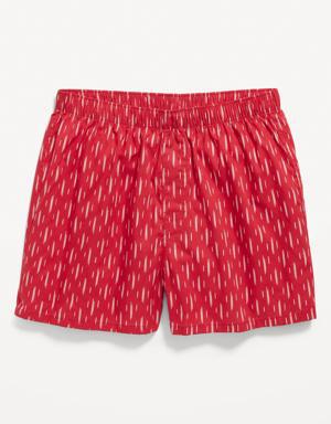 Printed Soft-Washed Boxer Shorts for Men -- 3.75-inch inseam red