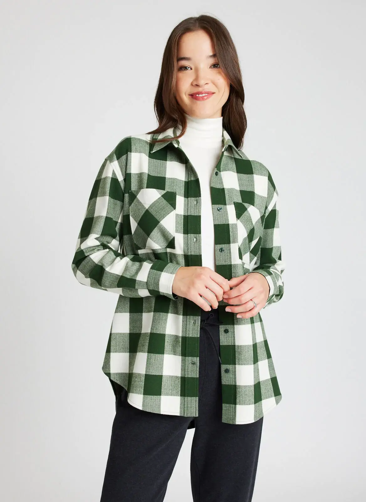 Kit And Ace Boyfriend Flannel Shirt. 1