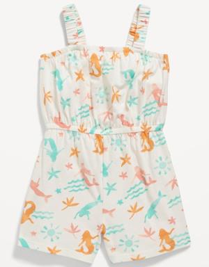 Printed Sleeveless Jersey-Knit Romper for Toddler Girls green