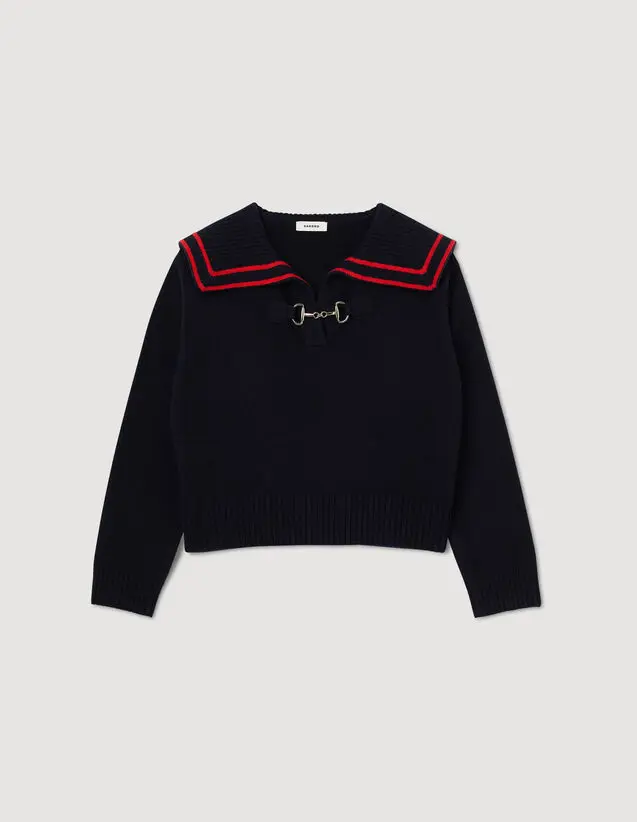 Sandro Sweater with an open collar Login to add to Wish list. 2