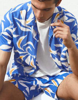 Hawaiian print cotton shirt