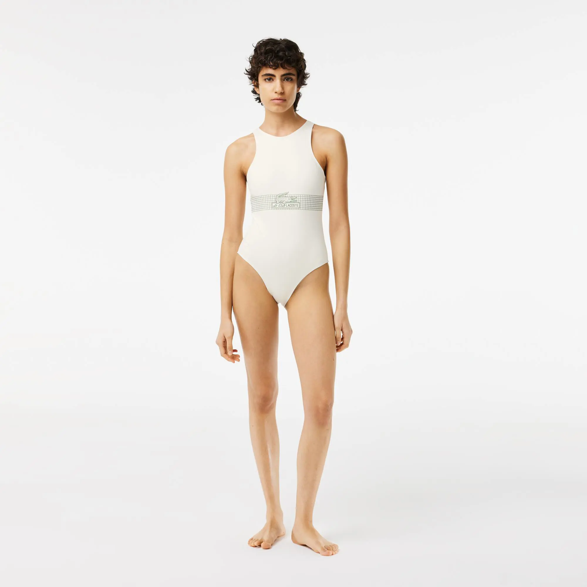 Lacoste Women’s Net Print Swimsuit. 1