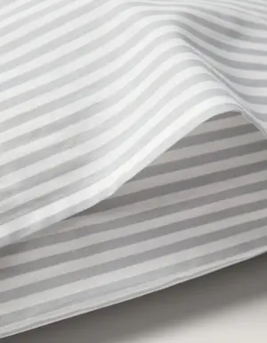 Striped cotton pillowcase 60x60cm
