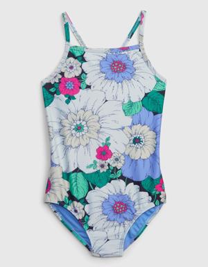 Kids Print Swim One-Piece blue