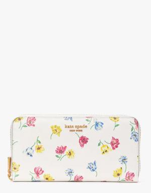 Morgan Tulip Toss Zip-around Continental Wallet