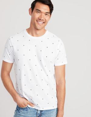 Soft-Washed Printed Crew-Neck T-Shirt for Men white