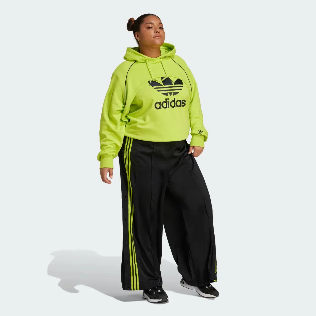 Adidas Adibreak Satin Wide Leg Pants (Plus Size). 3