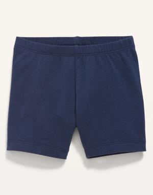 Jersey-Knit Biker Shorts for Toddler Girls blue