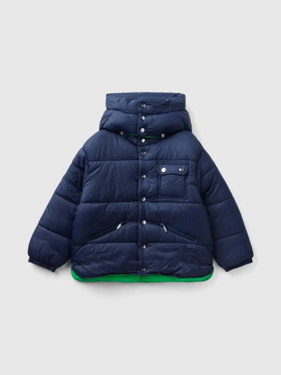 Benetton padded jacket with removable hood. 1