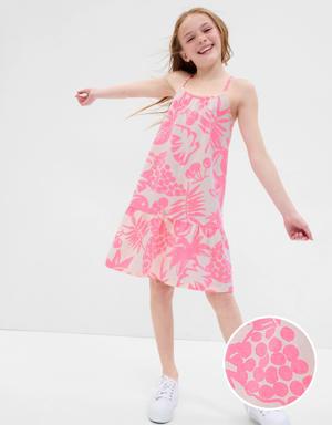 Kids Criss-Cross Tiered Dress multi