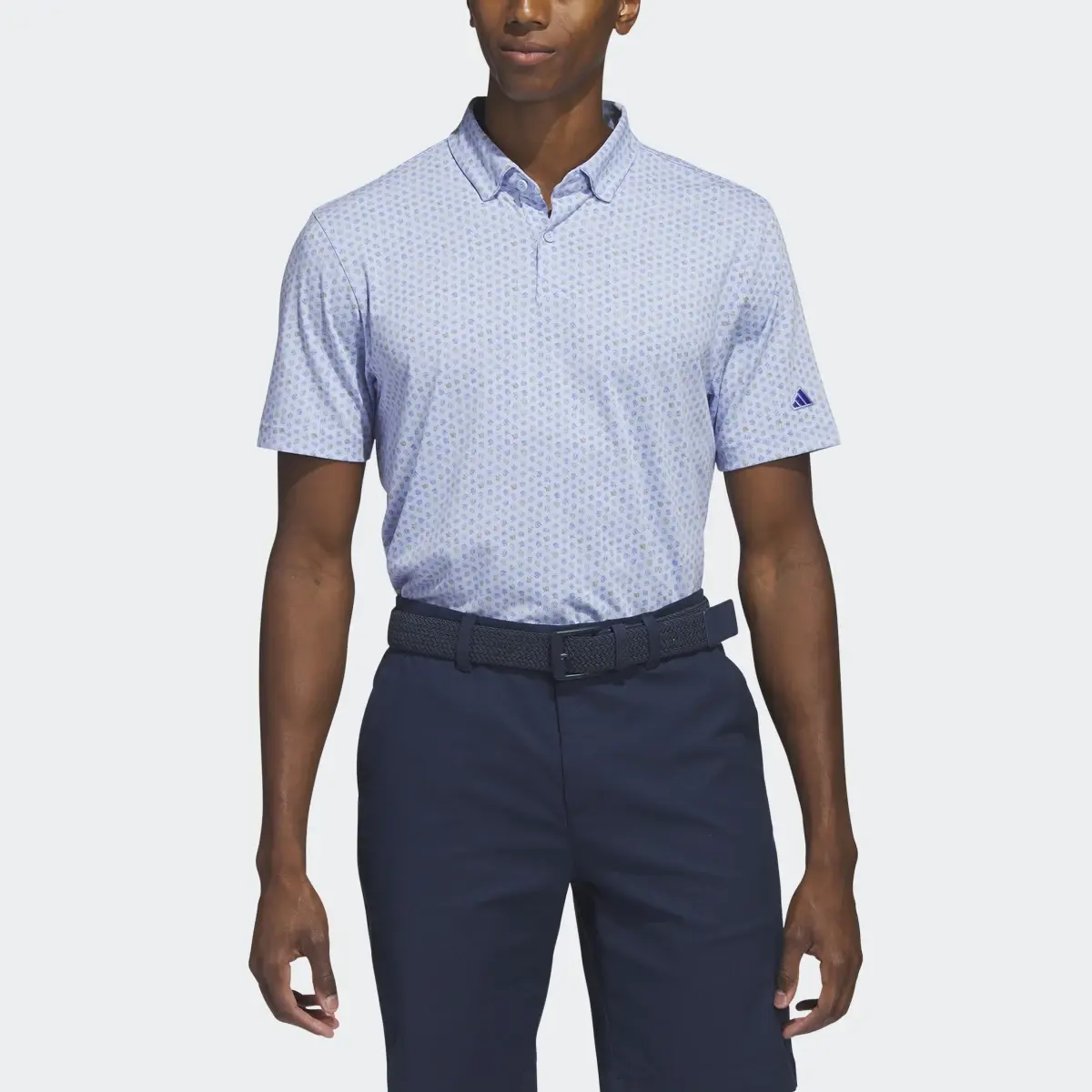 Adidas Go-To Print Golf Polo Shirt. 1