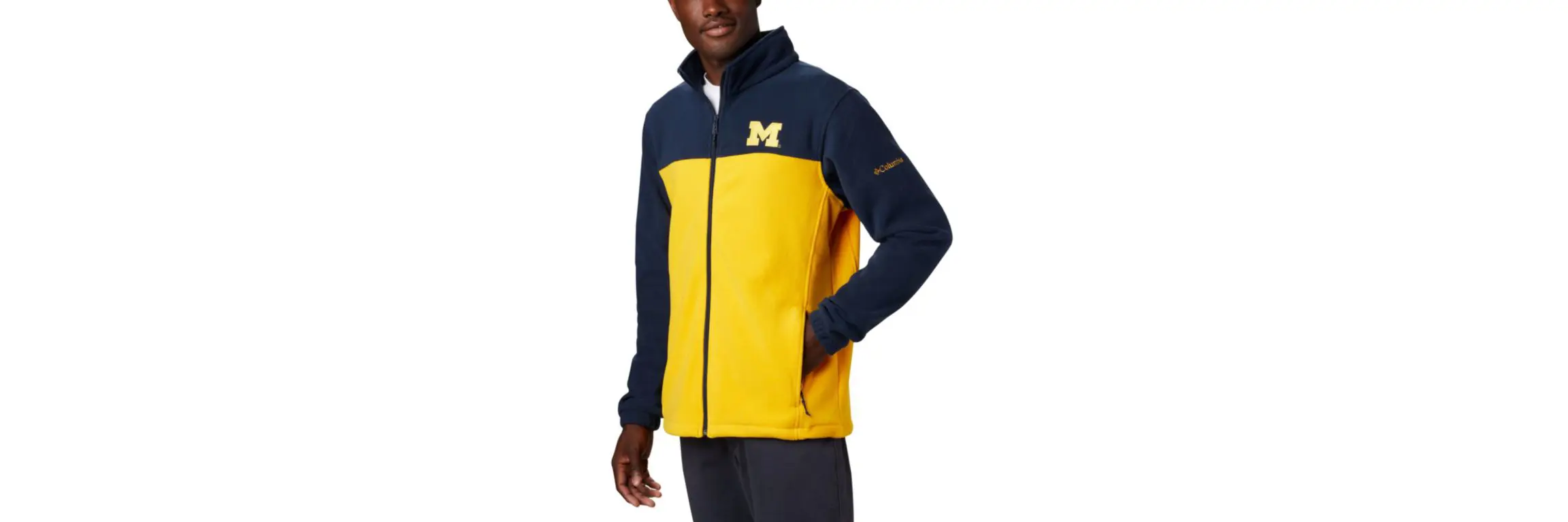 Columbia Men's Collegiate Flanker™ III Fleece Jacket - Tall - Michigan. 1
