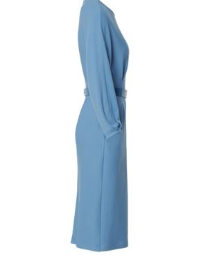 Belt Detailed Blue Dress