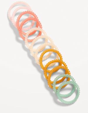 Thin Spiral Hair Ties 12-Pack for Women multi