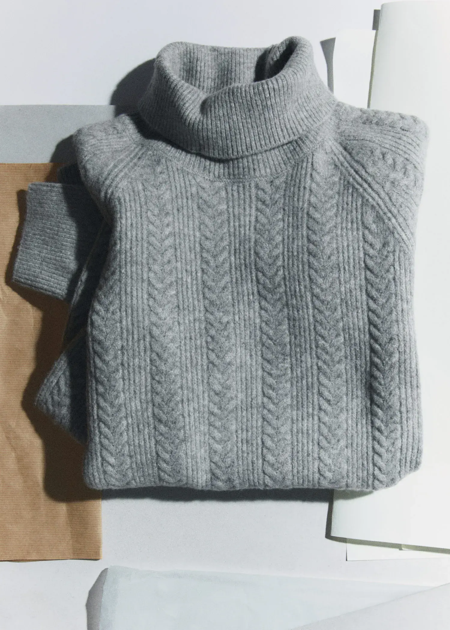 Mango Twisted turtleneck sweater. 1