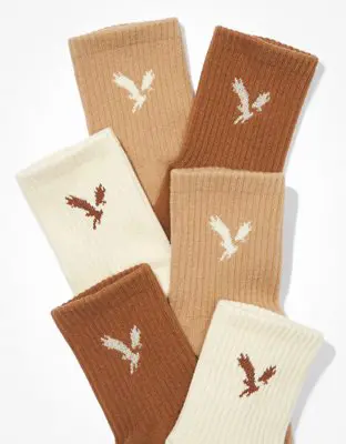 American Eagle Logo Boyfriend Socks 3-Pack. 1