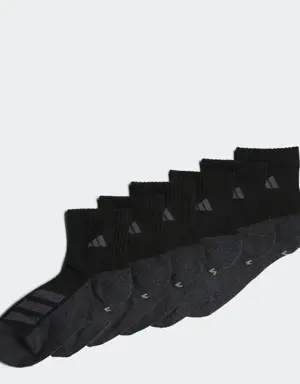Cushioned Angle Stripe Quarter Socks 6 Pairs