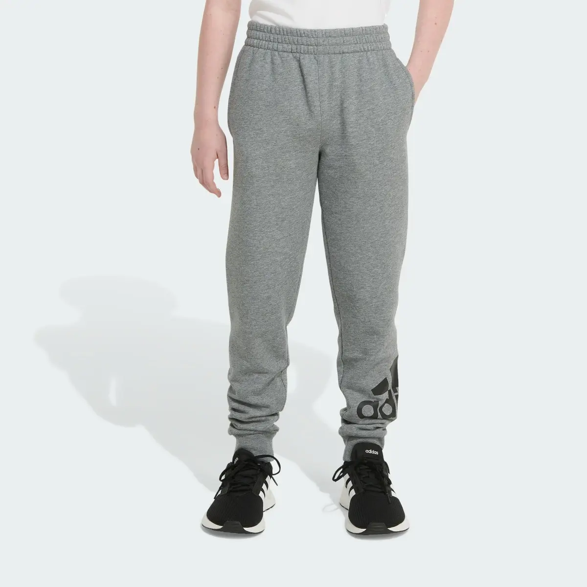 Adidas Elastic Waistband Essential 3-Stripe Fleece Jogger. 1