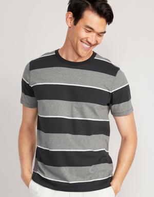 Soft-Washed Striped T-Shirt for Men gray