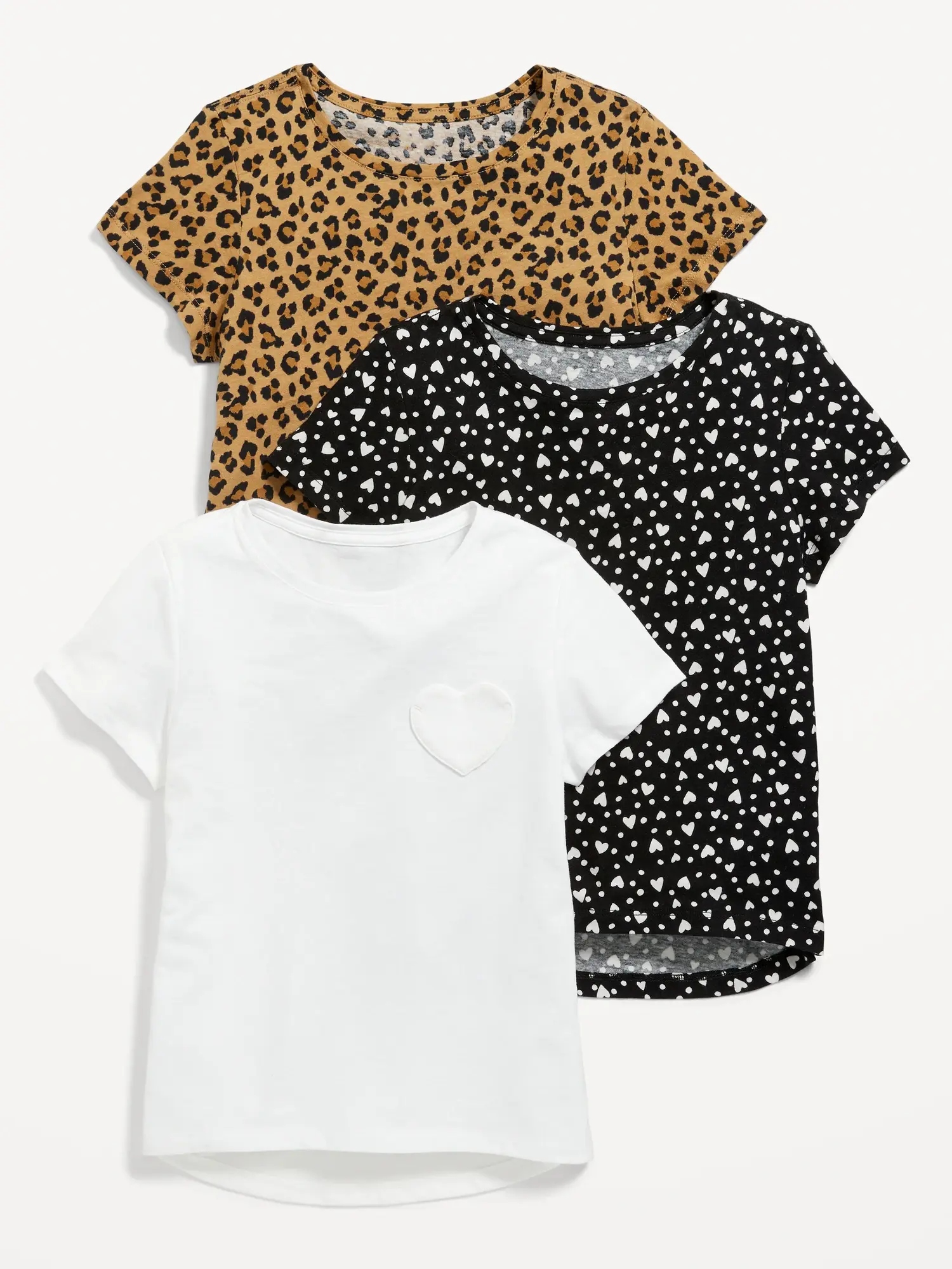 Old Navy Softest Short-Sleeve T-Shirt Variety 3-Pack for Girls multi. 1