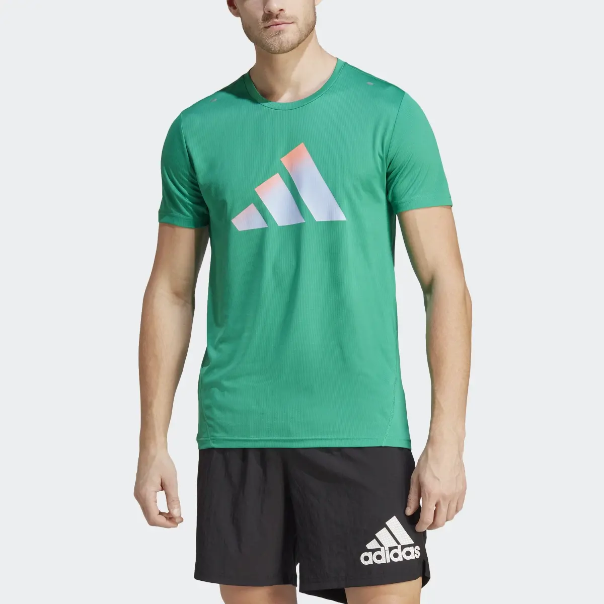 Adidas Run Icons 3 Bar Logo Tee. 1