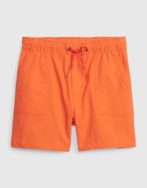 Toddler Recycled Hybrid Pull-On Shorts orange
