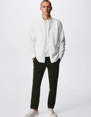 Fitilli kadife cropped Tapered jean