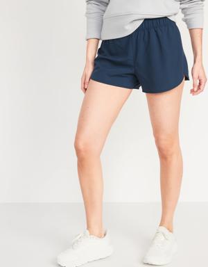 Old Navy Mid-Rise StretchTech Run Shorts for Women -- 3-inch inseam blue