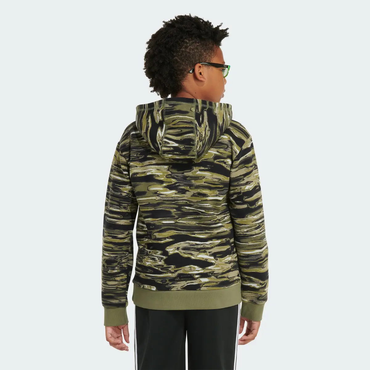 Adidas Long Sleeve Liquid Camo Printed Pullover Hoodie. 2