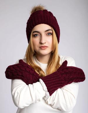 Burgundy - Cozy Lined Hat