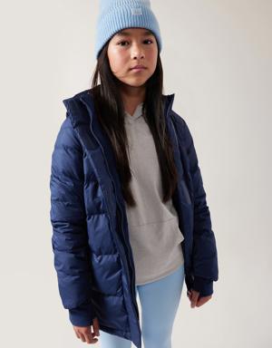Athleta Girl Snow Day Down Jacket blue