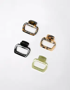 Green & Brown Claw Clip 4-Pack