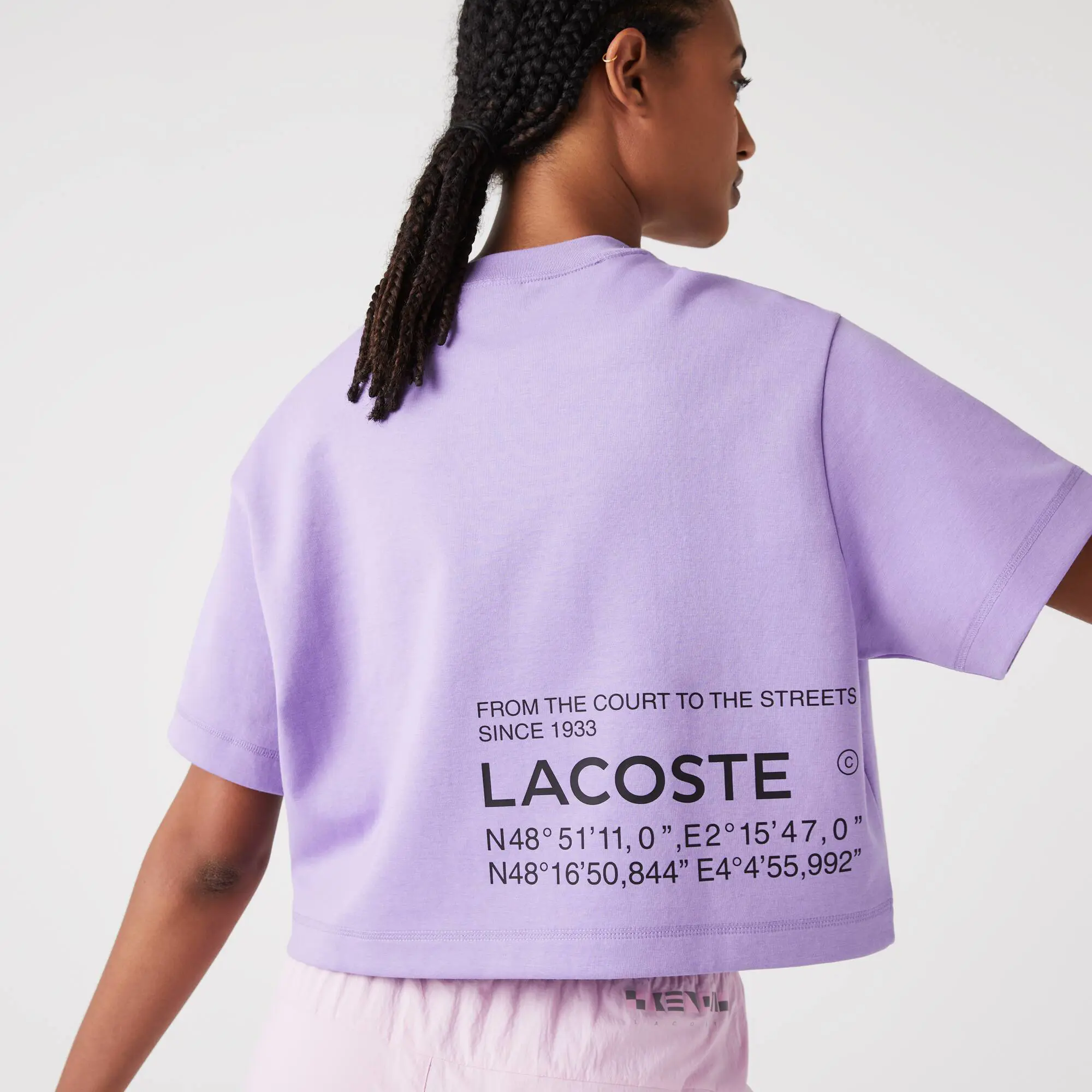 Lacoste T-shirt femme oversize Lacoste en piqué double-face. 1