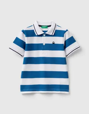 short sleeve polo with stripes