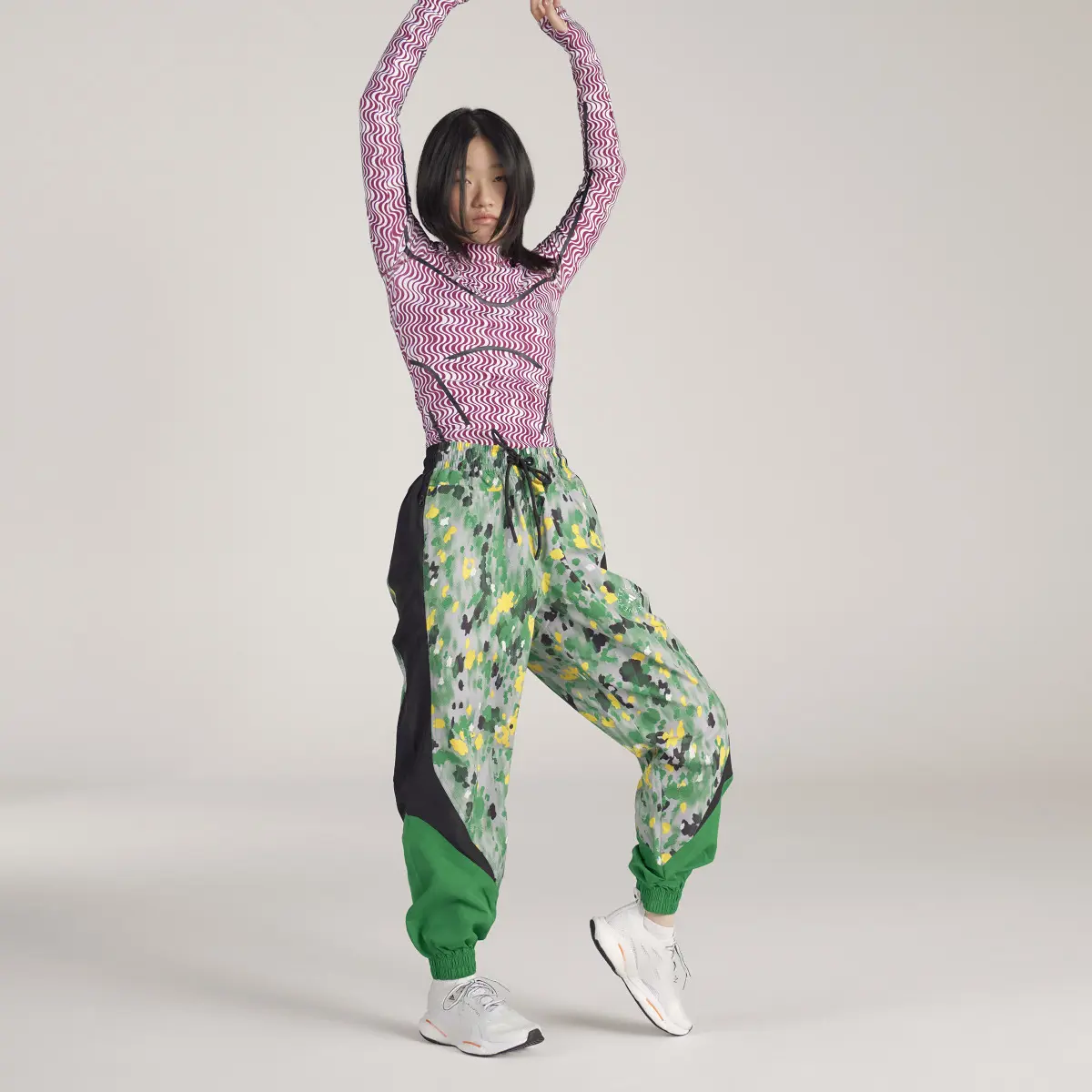 Adidas by Stella McCartney Printed Woven Tracksuit Bottoms. 1